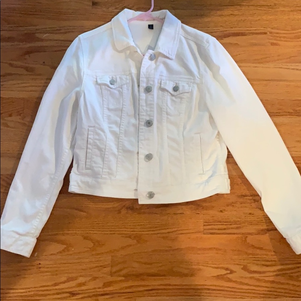 American Eagle white jean jacket